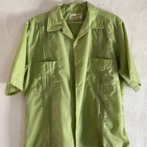 Lime Green Guayabera Shirt